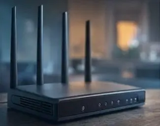 Módem WiFi apagado por un corte de luz en una vivienda