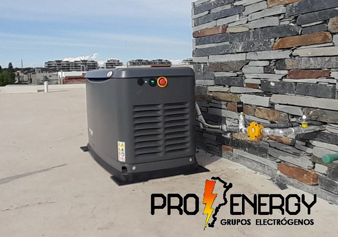 Generac líena Pramac 13 kVA a gas instalado en vivienda de Nuevo Quilmes